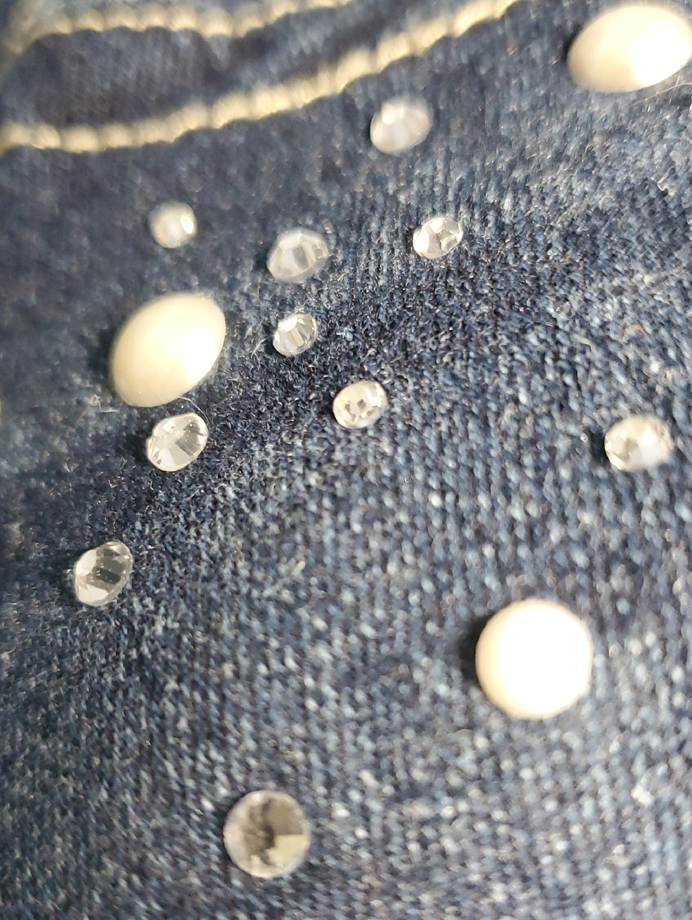 Girls 1st Kiss 💋Blue Jeans with Pearl Embellishments - Picture 8 of 8